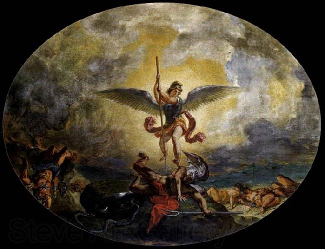 Eugene Delacroix St Michael defeats the Devil